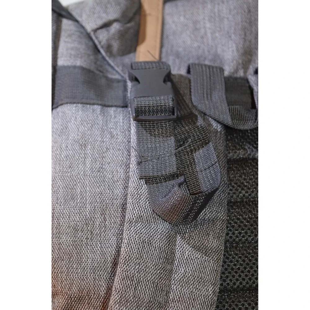 Eddie Bauer First Adventure Diaper Backpack‎ Unisex Grey Herringbone EUC Buckle